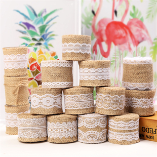 Burlap Vintage Wedding Jute Rustic Natural 5cm 2.5 Ribbon
