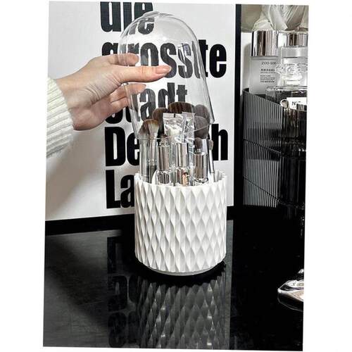 Rotate makeup brush organizer.Desktop storage box Multifunct