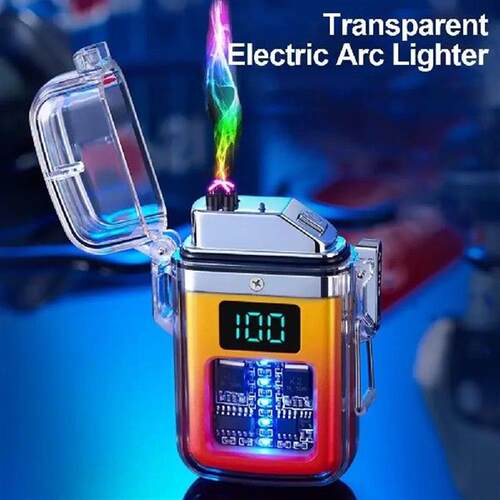 Flameless LED Display Electric Lighter Outdoor Waterproof
