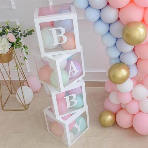 Transparent Name Box Wedding Balloon 1st Birthday Party新款