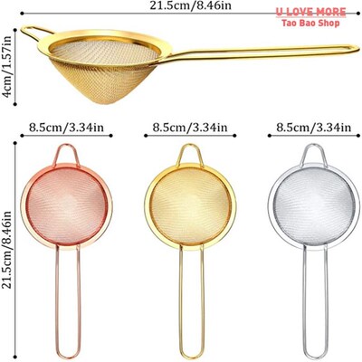 Cocktail Strainer Stainless Steel Tea Strainers Conical Food