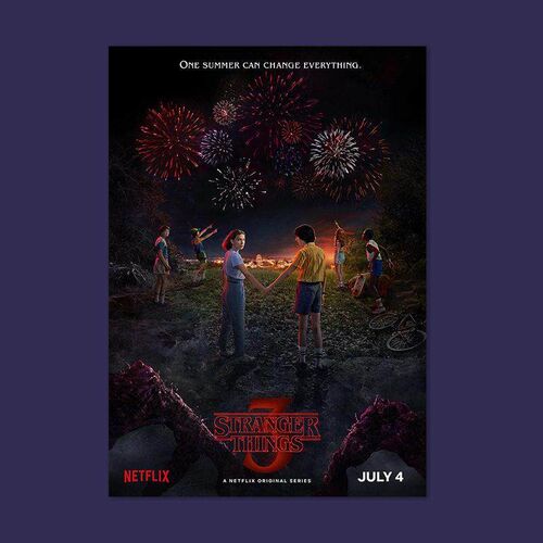 Stranger Things Poster Season 3 2 1 Characters Retro TV Mov