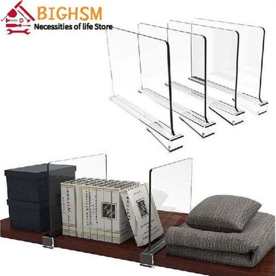 1PC Acrylic Shelf Divider For Closets Organizers Shelves