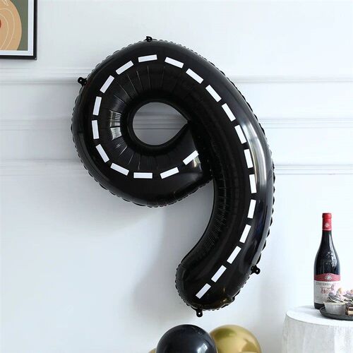 30/40inch Racing Car Theme Number 0-9 Balloons 1st 2nd Birth