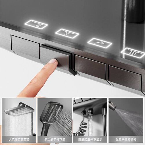 Wall Shower Set Constant Temperature Digital Display All Cop