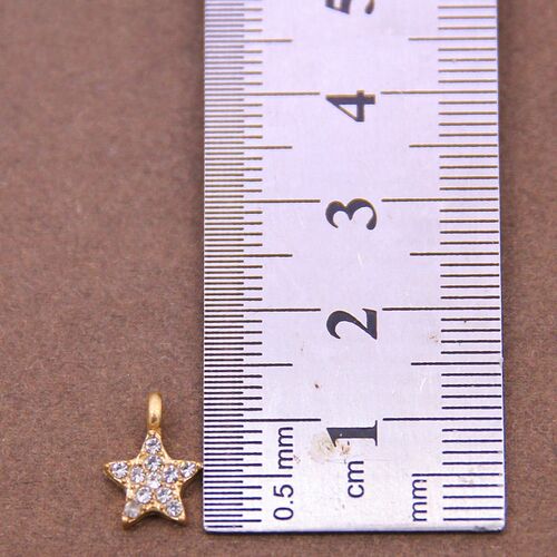 10pcs 13*9mm Metal Zinc Alloy MINI Inlaid rhinestones Pentag