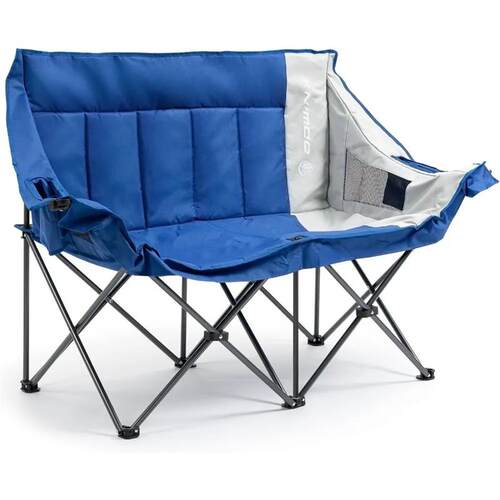 Double Camping Chair Loveseat, Portable Folding Outdoor Lawn