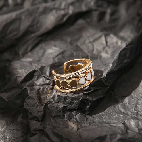 Multi layer love diamond inlaid open ring female personality