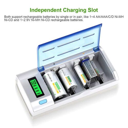 For 1.2V Ni-MH AA/AAA/C/D Size 9V Rechargeable Batteries Uni