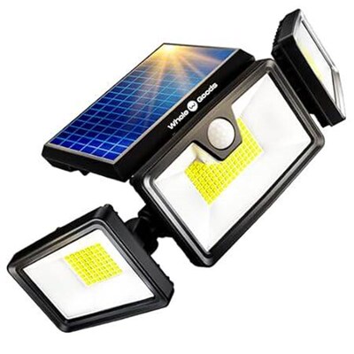Solar Outdoor Wall Lights  216 LED Solar Powered Waterpr