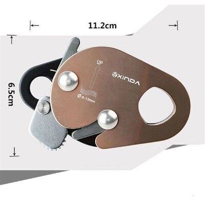 Mountain Rock Climbing Abseiling Device Aluminum Alloy 22KN