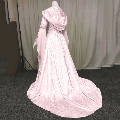 Medieval Renaissance Maxi Train Dress Women Halloween Devil