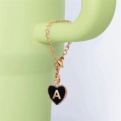 Luxurious Letter Charm Accessories for Cup Initial N