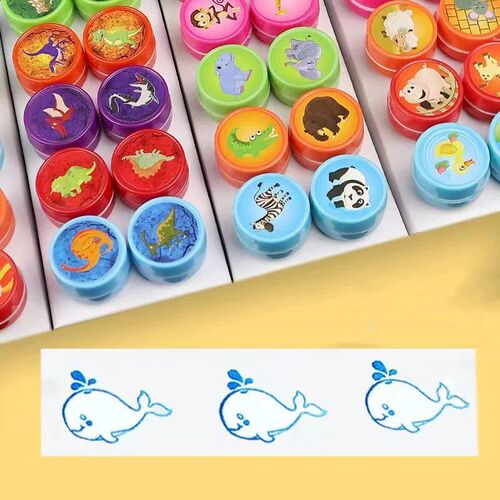 10 pcs Cute Cartoon Childrens Stamps Toys Childrens Stamps