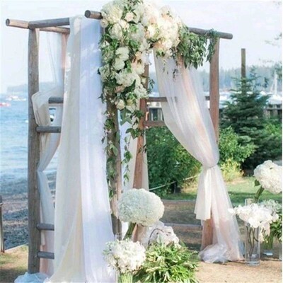 5/10M Wedding Decoration Crystal Tulle Roll Organza Sheer Fa