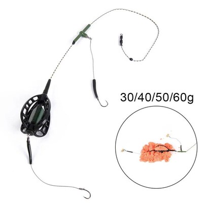 Carp Fishing Inline Method Feeder Cage Hook Rig Fishing Rig