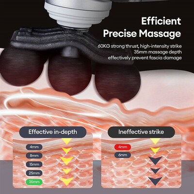 30-Heads High-Frequency Vibration Fascia Gun Body Massage Gu