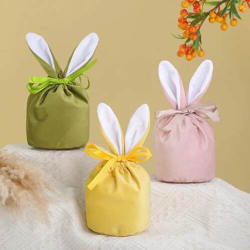 Easter Candy Bag Chocolate Bags Cloth Pouch Cute Bunny Gift