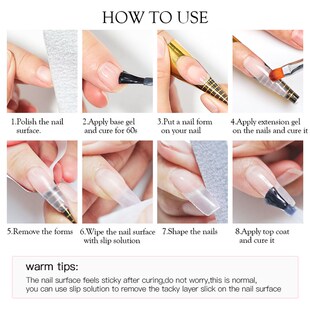 Milky White Nail Extension Gel Polish Nude Clear Extension