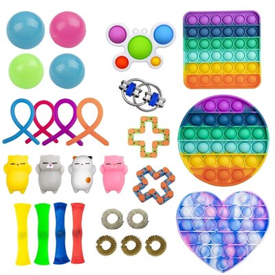 Figet Toys Anti Stress Toy Set Stretchy Strings  Marble