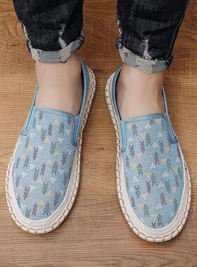 Mens Summer New Shoes, Shallow Mouth Shoes, Mens Flat  Sho