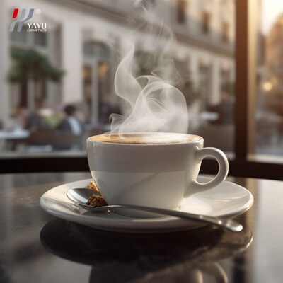 Ceramic ffee Cup And Saucer Set Household Simple Pure White