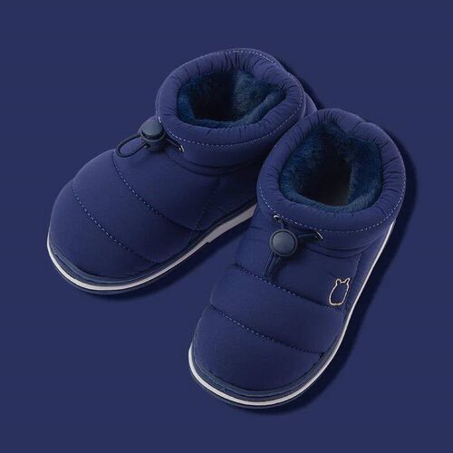Childrens Thick Furry Boots Winter Season Cartoon Warm Shoe