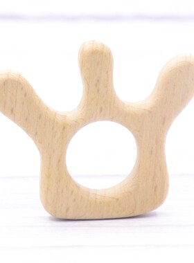 1pcs Baby Animal Natural Beech Teething Wooden Teether Roden