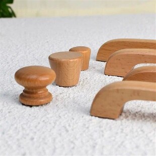 Wood Handle Door Cabinet Drawer Wardrobe Cupboard Simple