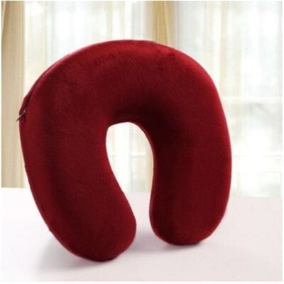Soft U Shaped Slow Rebound Memory Foam Travel Neck Pillow fo