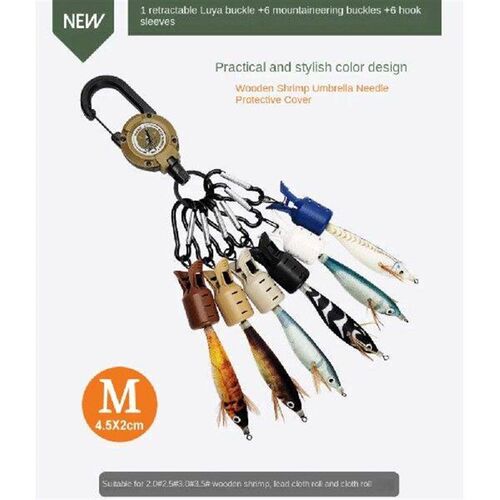 6pcs Kits Practical With Carabiner Squid Jig Fishing Tackle