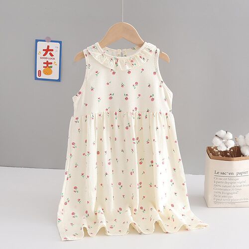 Girls Summer Dress Mesh Vest Suspender Skirt Childrens Summe