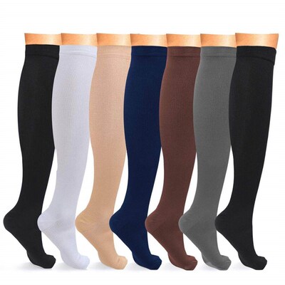 Compression Stockings Solid Color Pressure Varicose Vein Sto