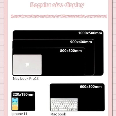 Large Black and White Gaming Mouse Pad Gamer Big Mouse Mat C
