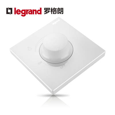 罗格朗开关插座面板仕典逸景玉兰白无极调光开关亮度调节可控8型