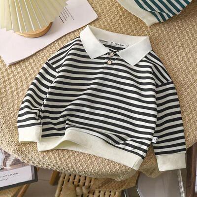 Boys Polo Shirts 2025 Autumn Winter Tops for Kids Long Sleev