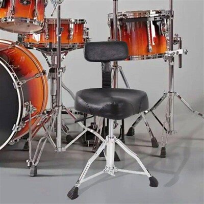 Drum Seat with Back Support Thick Padded Drum Chair Saddle