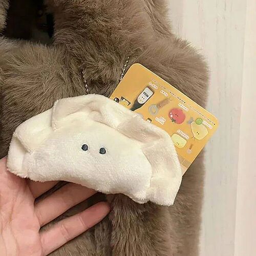 New Cute Dumpling Plush Keychains Creative Pendant Key Ring