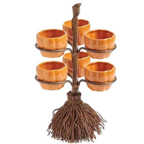Halloween Pumpkin Snack Bowl Rack Fruit Candy Serving Plate