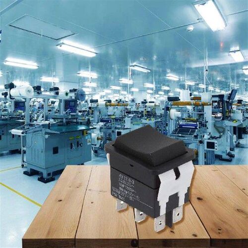 6 Pins Switch Color: Black Pushbutton Switch Voltage Rating
