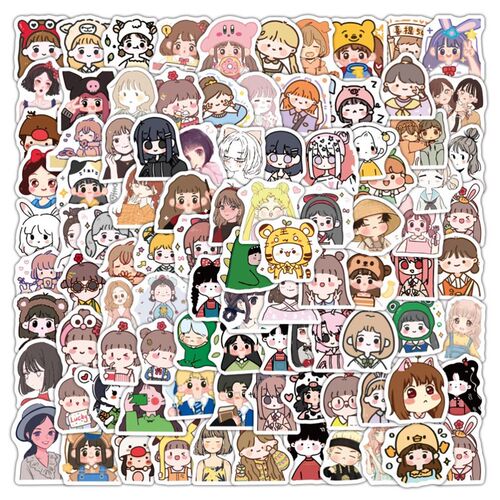 New100 kinds of Korean bear kawaii drink stickers waterproof