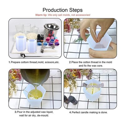Cylinder Silicone Mold DIY Epoxy Resin Candle Mould Aromathe