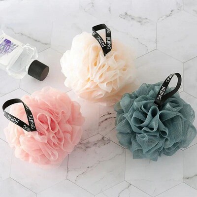 Soft Mesh Bath Sponge Balls Nylon Cleaning Brush Shower Puff