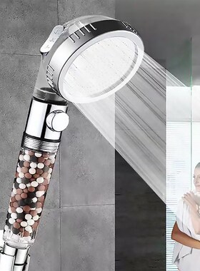Negative Ion Filter Rain Shower Head Set Water Saving Shower
