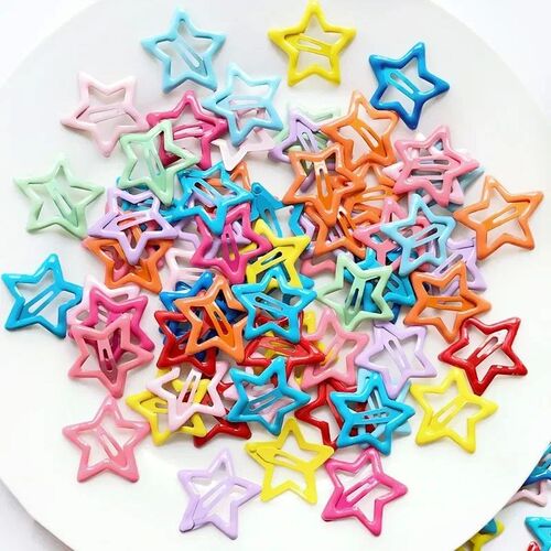 10pcs Colorful Star BB Hair Clips Girls Y2K Cute Star Barret