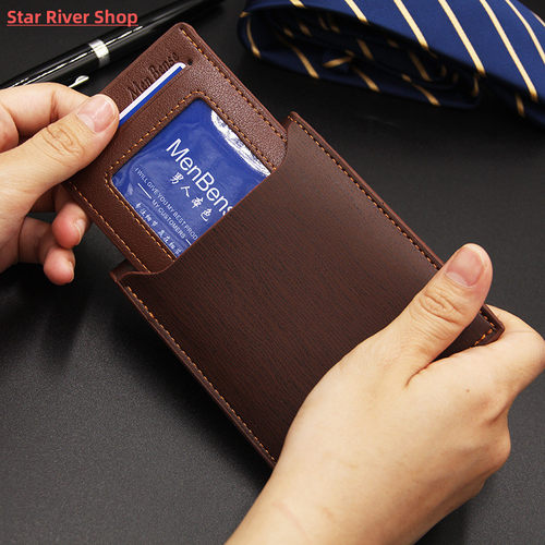 New Mens Short Wallet Multifunction Fashion Iron Credit Car