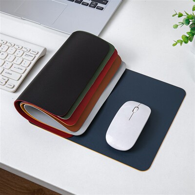 Leather Solid Color Mouse Pad simple leather desk pad small