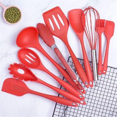 10pcs Silicone Cookware Set Kitchen Cooking Tools Baking