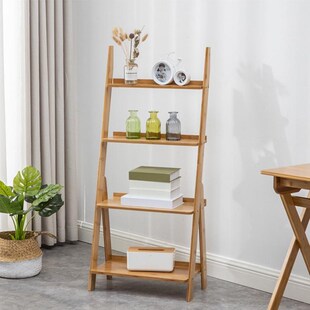 Trapezoidal shelf shelf against the wall bookshelf Multi-sto