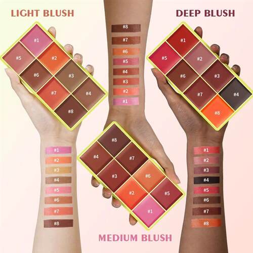 Lakerain Blusher Makeup Plate Rich Color Waterproof Formula